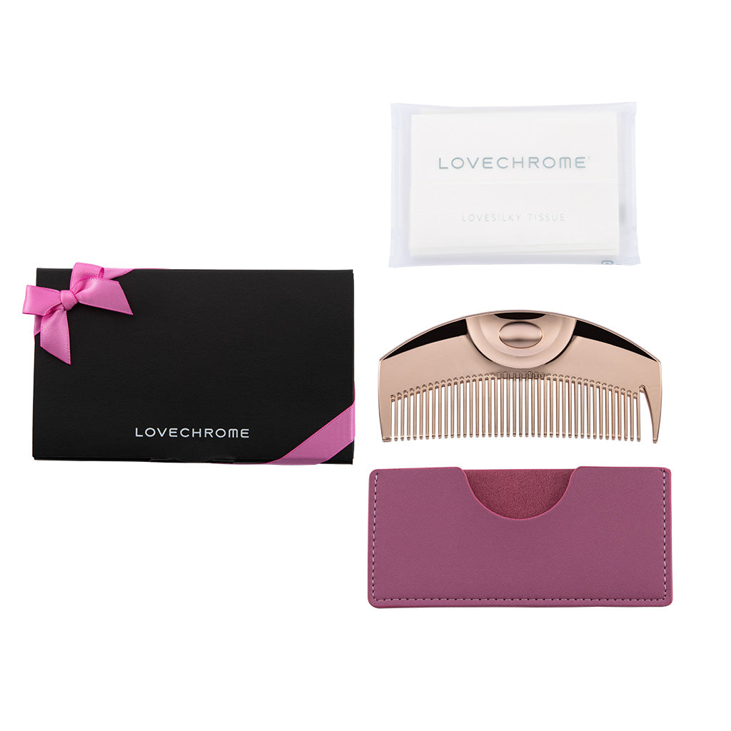 K24GPツキ ローズ ゴールド&コームケース(ピンク)セット
