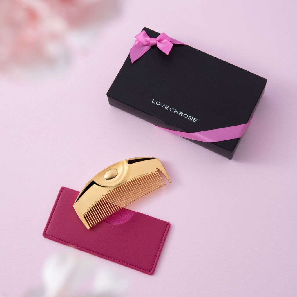 K24GPツキ ゴールド&コームケース(ローズピンク)セット