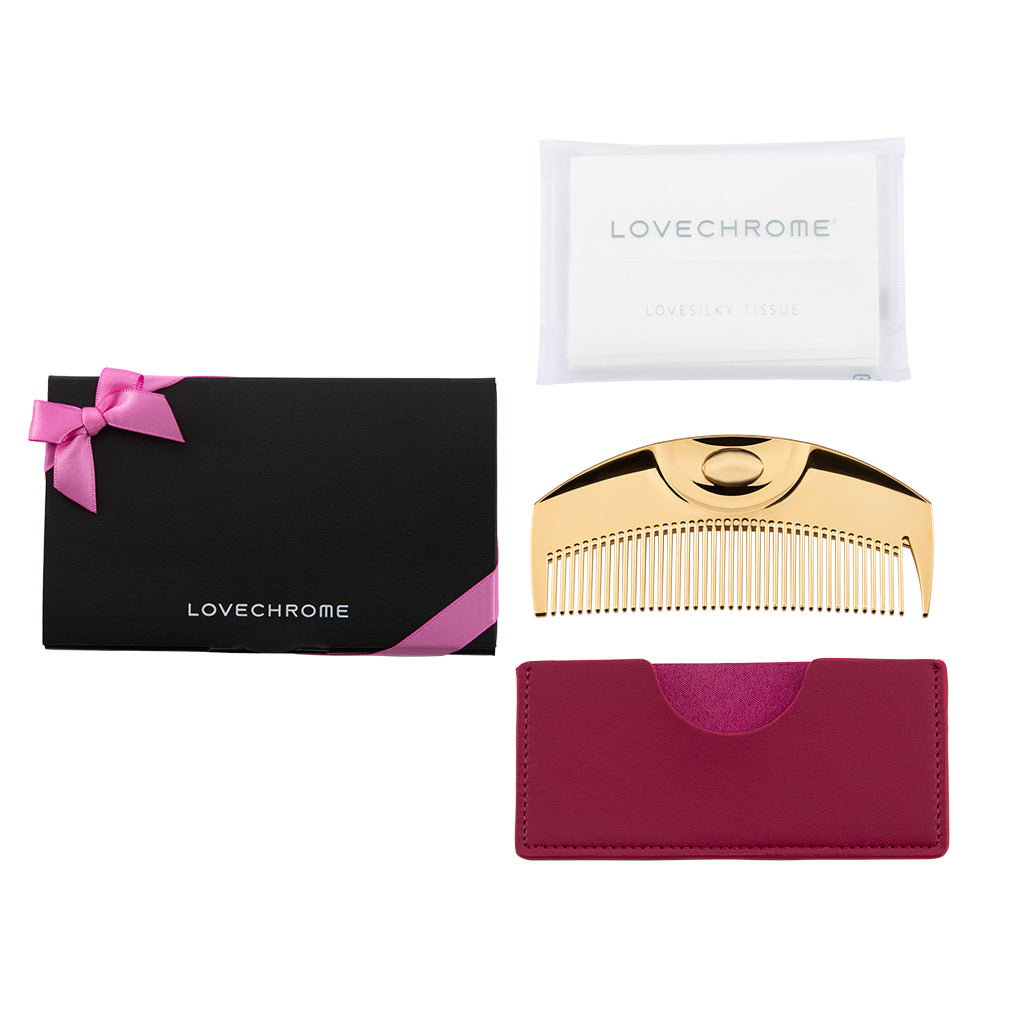 K24GPツキ ゴールド＆コームケース（ローズピンク）セット