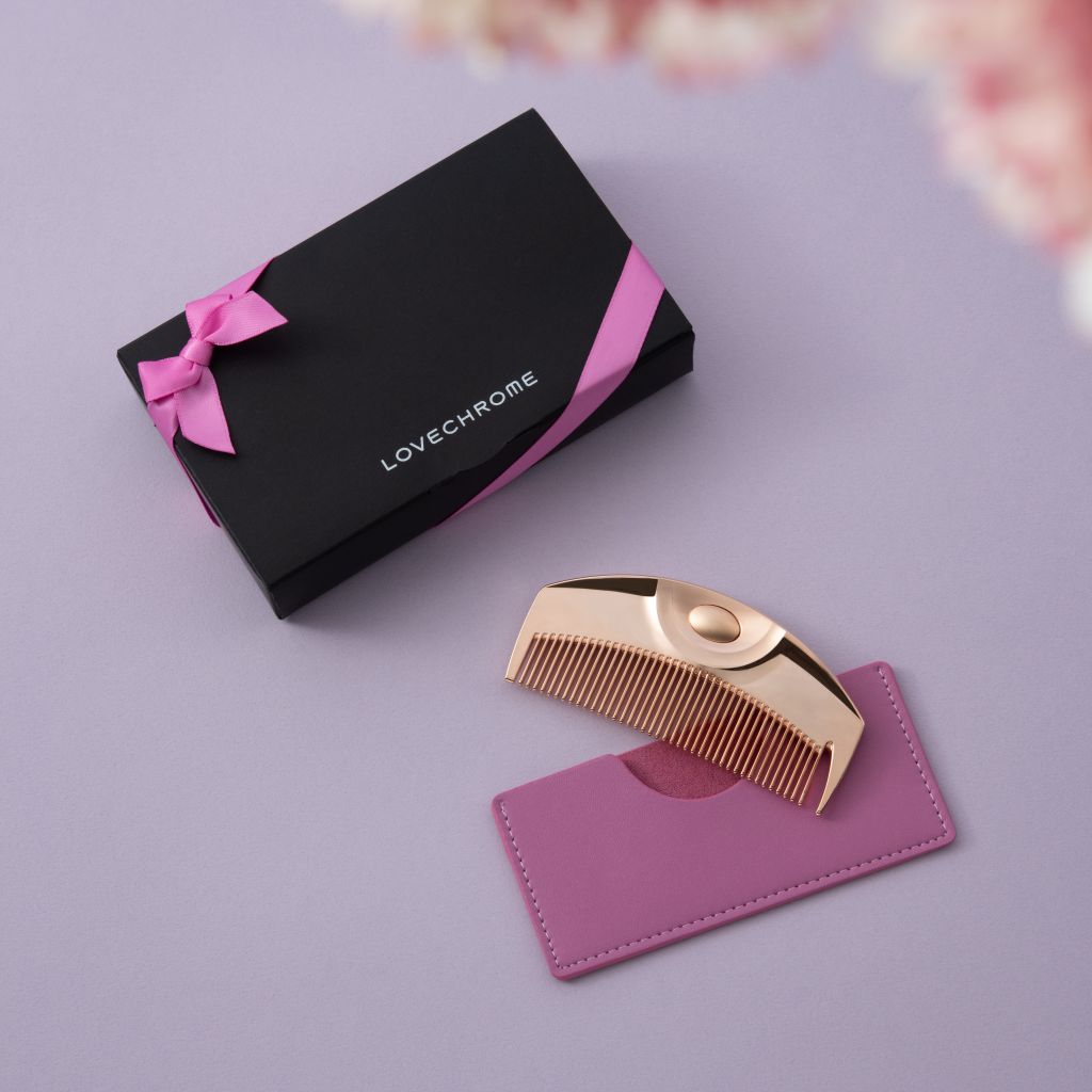 K24GPツキ ローズ ゴールド＆コームケース（ピンク）セット