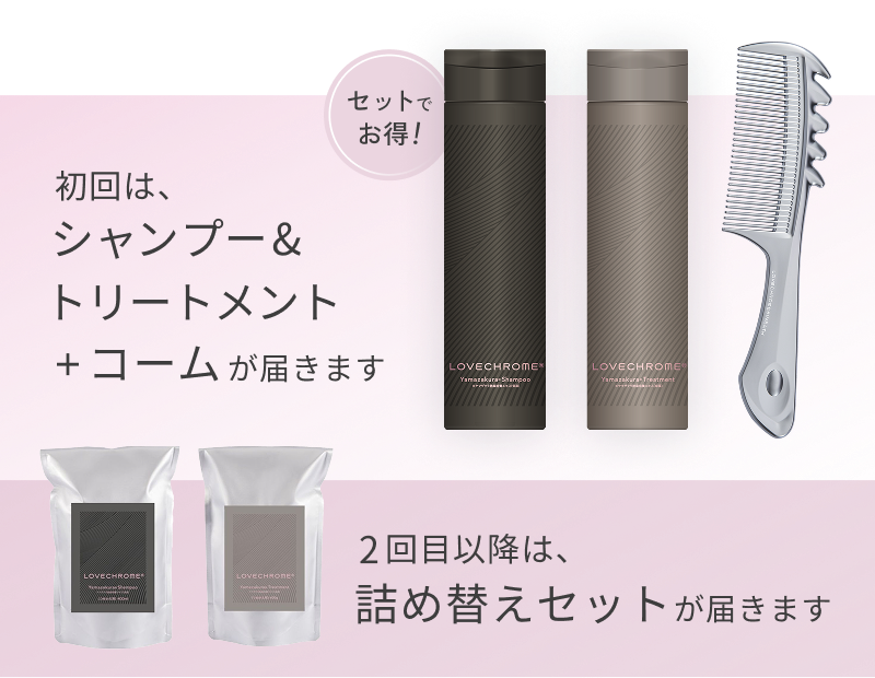 ラブクロム コーム+トリートメント&シャンプーセット
