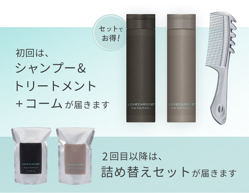 LOVECHROME ラブクロム インバス スカルプ コーム シャンプー ラブクロム コーム+トリートメント&シャンプーセット（スカルプ