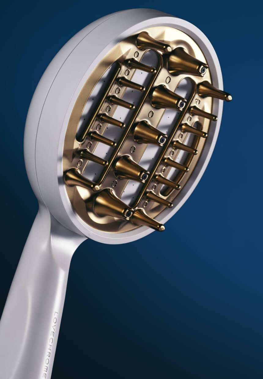 エルゴノミックデザイン シャワーヘッド クロム ラブクロム 美頭髪シャワーヘッド